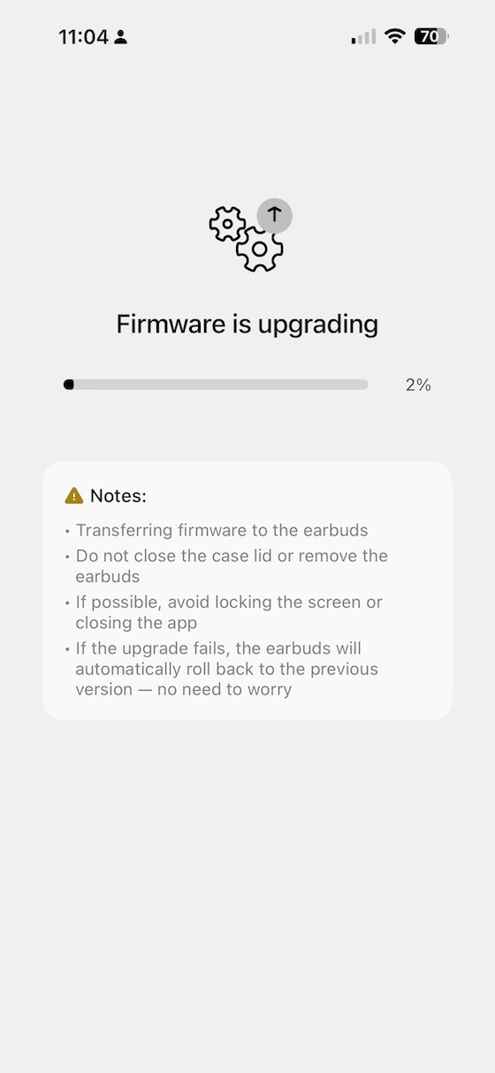 firmware update progress