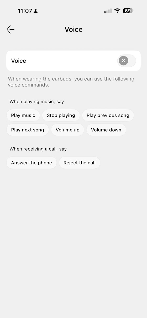 voice commands for playback and calls