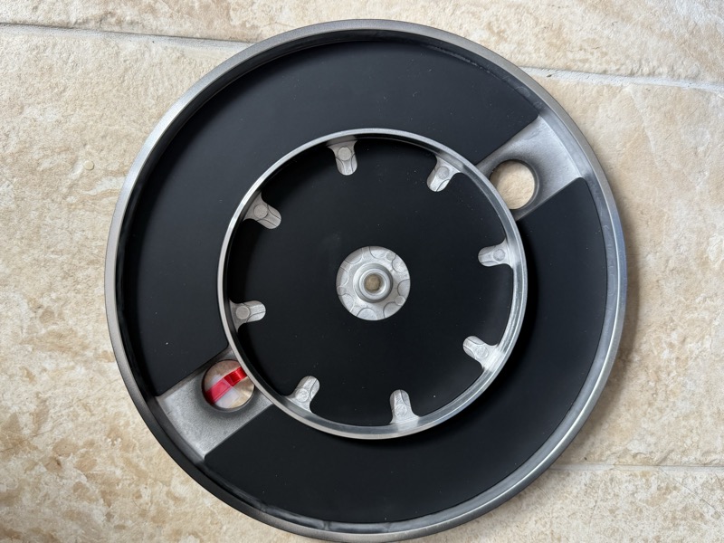 platter underside and spindle hub