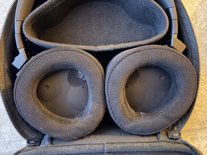 earcup interior showing the drivers