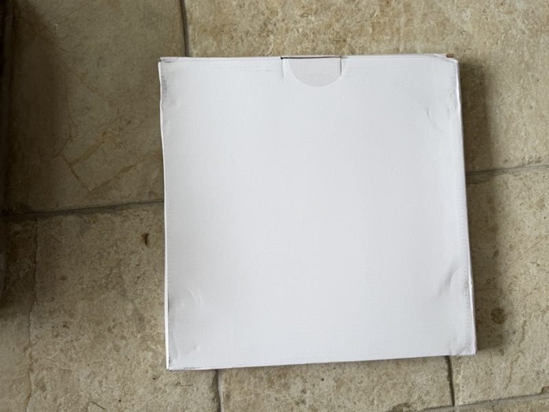 cardboard tray with the plinth