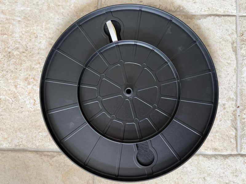 platter underside with the belt