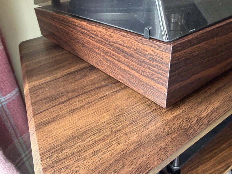 wood veneer is a perfect match for my setup