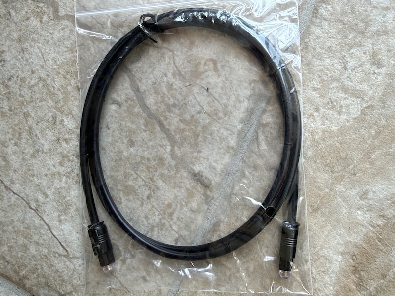 the supplied optical cable