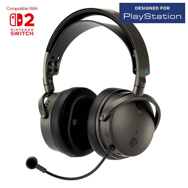 the audeze maxwell playstation variant with its boom microphone fitted