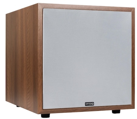 the CS1200 subwoofer in wood finish