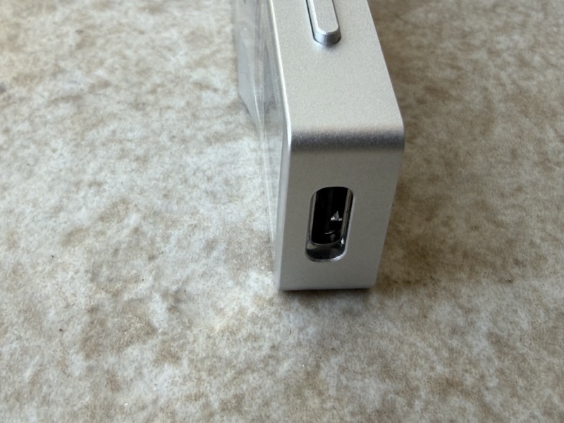 USB-C connector on the input end