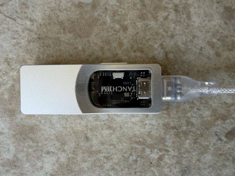 front panel with cable attached and transparent PCB window