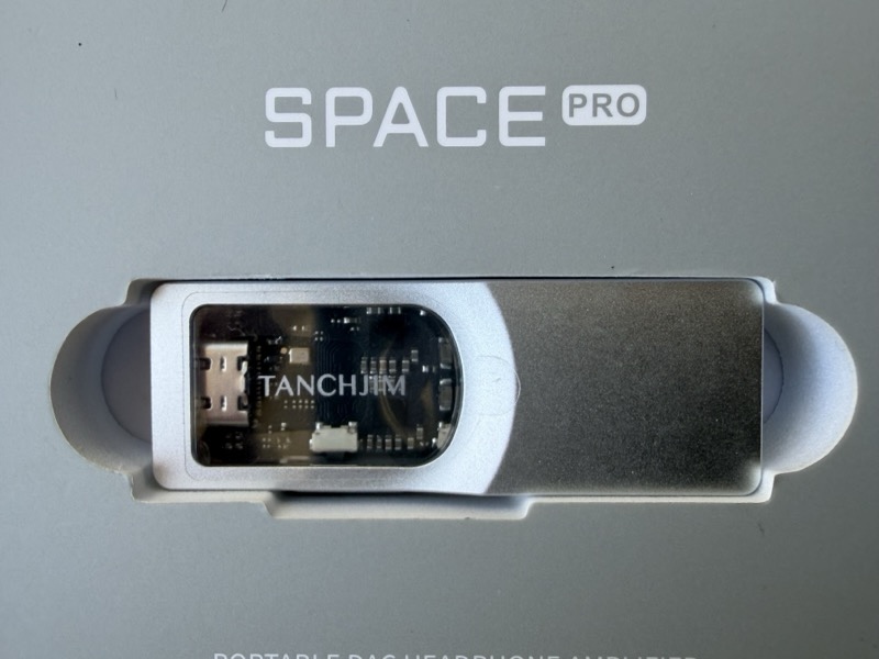 Space Pro in the box showing the transparent PCB window