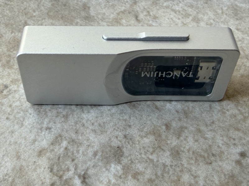 full profile showing the slider and transparent window