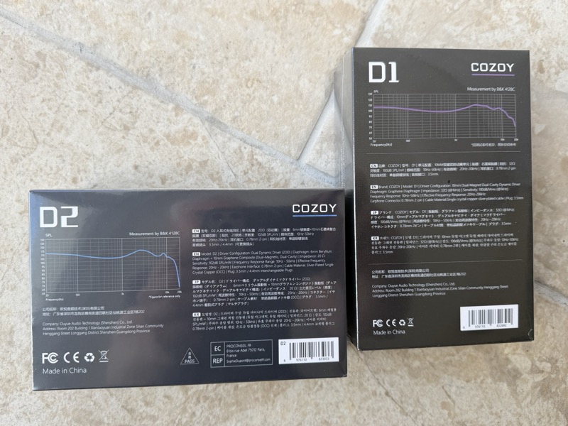 cozoy d2 compared with d1 packaging