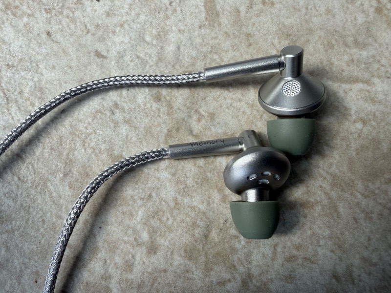 the pair of earpieces with the cable attached