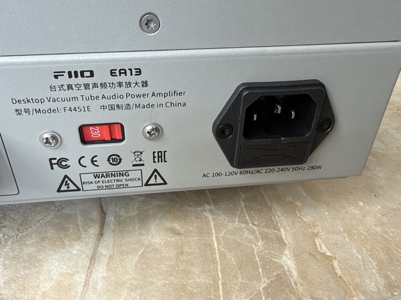 fiio amplifier power input detail