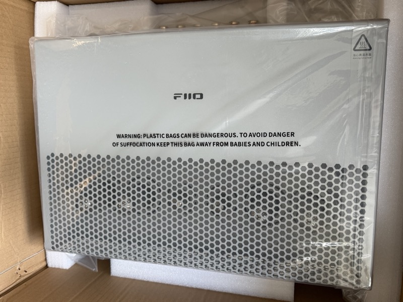 fiio device wrapped in plastic