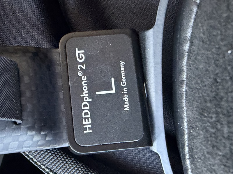 the left-channel connector, clearly labelled “HEDDphone 2 GT / L / Made in Germany”