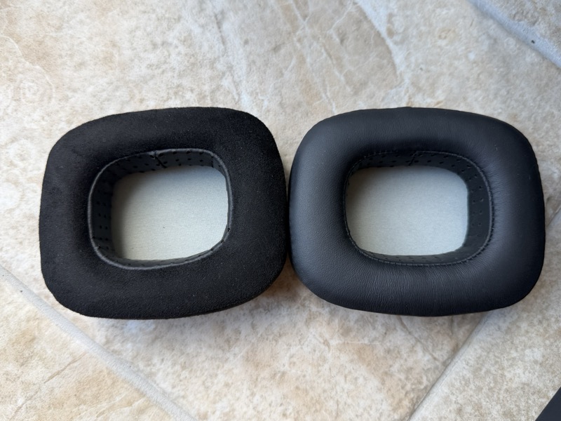 leather and velour earpads compared side by side