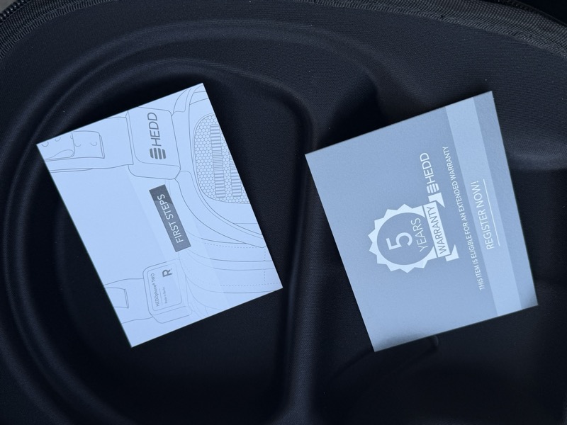 the quick-start guide and 5-year warranty registration card