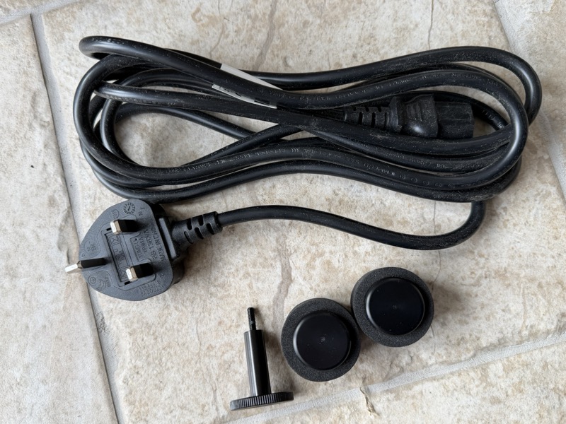 power cable and CoP port plugs
