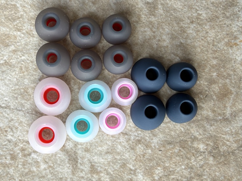 huge selection of eartips three types laid out