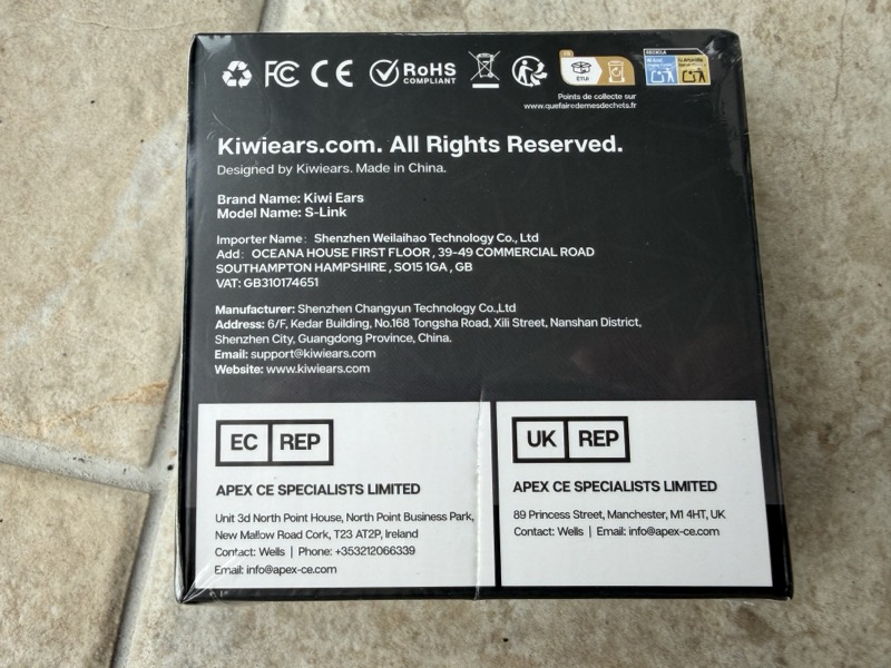 box rear with brand details
