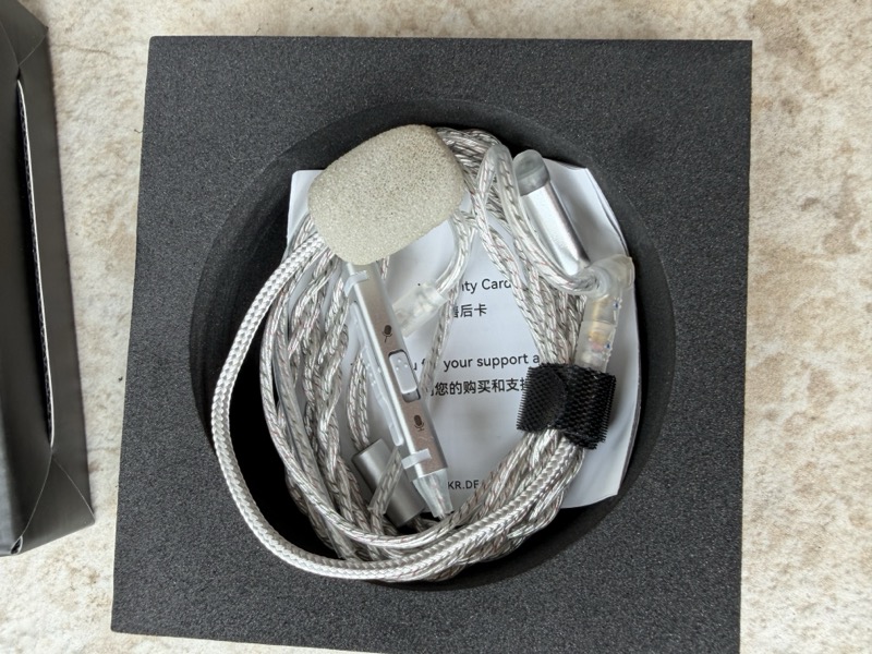 inner box with cable and microphone