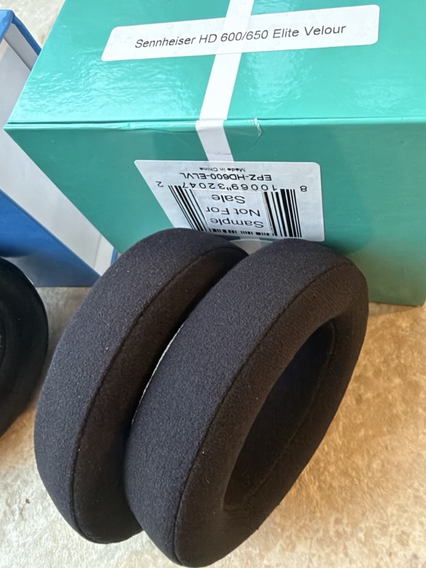 elite velour pads at an angle showing the short dense nap and thick profile