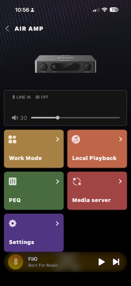 app home screen in line in mode