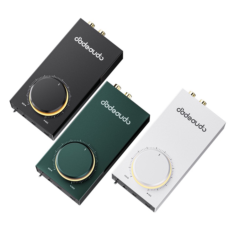 the JadeAudio Gigas1 in its three colour options — black, green and silver
