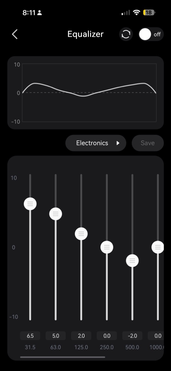 the equalizer electronics preset